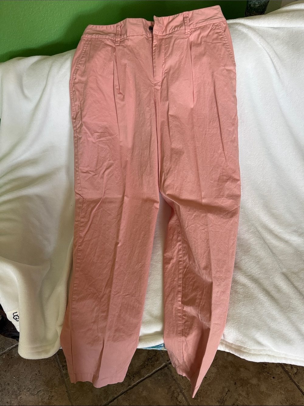 a new day Peach High-Waist Straight Trousers